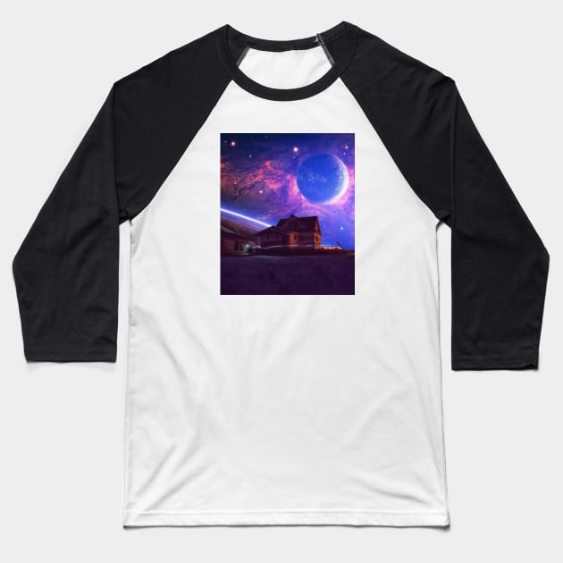 House with a view Baseball T-Shirt by DreamCollage